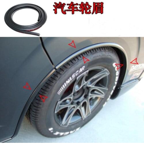 FREE SHIPPING TOP RACING CAR UNIVERSAL Scratch wheel eyebrow stripe Wheel fender gum paste Automotive rubber wheel eyebrow