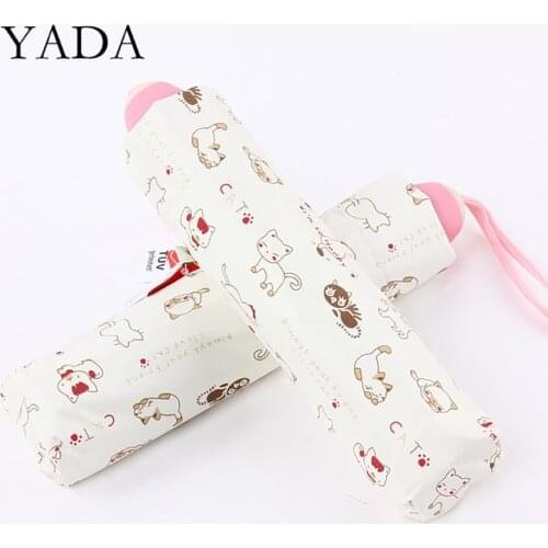 YADA 2020 INS Cartoon Bear Automatic Umbrella For Women UV Rainproof Umbrella Parasol Rain Sun Anime Cartoons Umbrellas YD200312