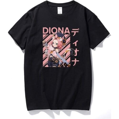 Japan Kawaii Anime Shirts Genshin Impact Graphic T Shirts Summer Fashion Harajuku Men and Woman T-shirts 100% Cotton Tees Tops