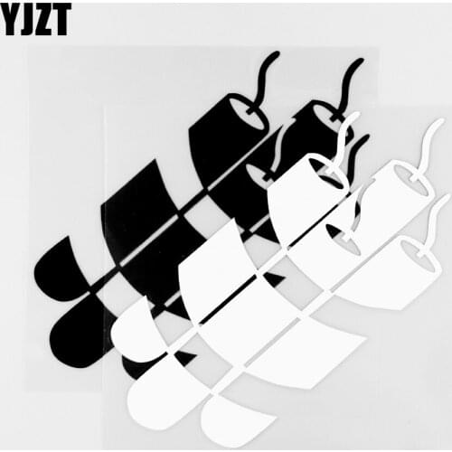 YJZT 15.0×13.4CM Explosive Weapon Icon Car Exterior Decorative Pattern Exquisite Vinyl Car Sticker Black / Silver 20C-0239