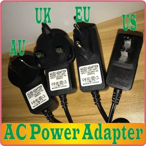 EU/US/AU/UK AC Power Adapter Charger 100V-240V AC to DC 9v0.6a Adapter Output 9V 0.6A 600mA, DC Connector 5.5mm*2.5mm Prom