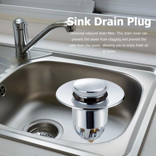 Prevent Clogging Sink Drain Bounce Plug Basin Bathroom Water Stopper Cover Kitchen Bathtub Hair Filter Accessory Kit