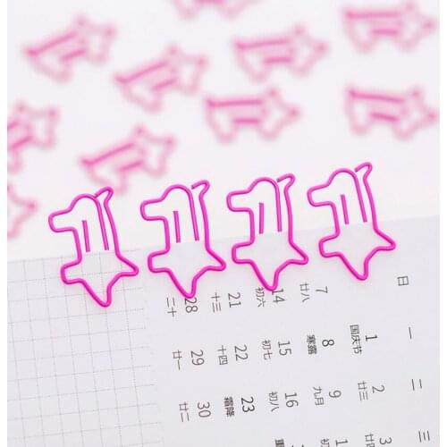 5pcs/lot piggy shape paper clips Cute creative clips student paperclip study office storage pin test paper holder bookmark girls