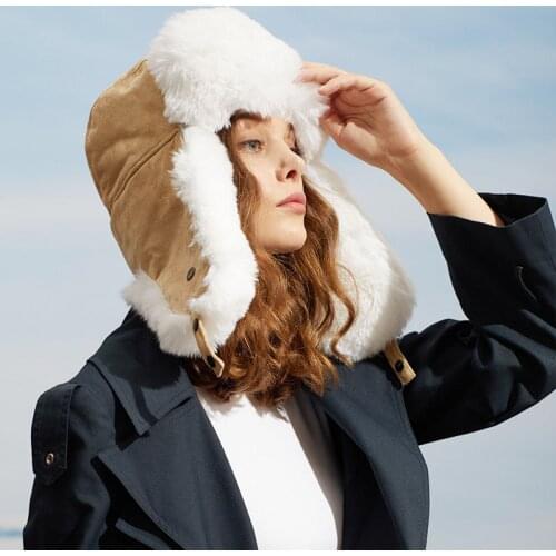 Winter Thick Warm Bomber Hat Fluffy Plush Vintage Earflap Cap Men Women Ushanka Russian Hats Trapper Aviator Caps Outdoors 2019