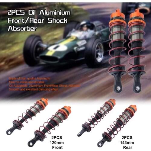 1 / 8 RC Off Road Vehicle Absorber Aluminum Alloy Oil Adjustable Shock Absorber 120MM 143MM Drop Shipping