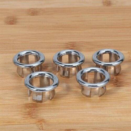10pcs Kitchen Bathroom Basin Trim Bath Sink Hole Round Overflow Drain Cap Cover Overflow Ring (Hollow Ring)