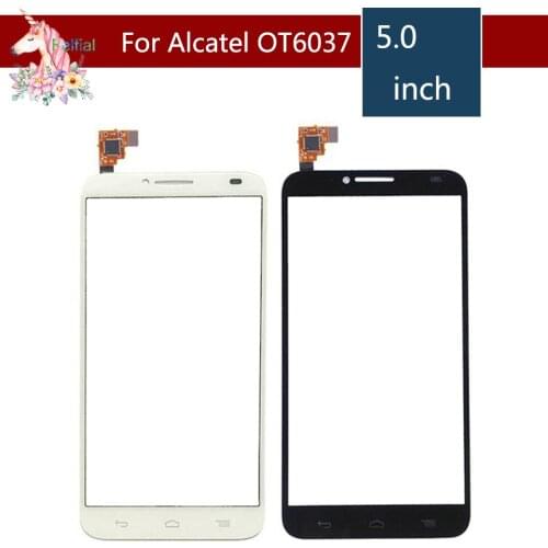 10pcs/lot For Alcatel One Touch Idol 2 6037 OT6037 6037Y 6037K Touch Screen Digitizer Sensor Outer Glass Lens Panel Replacement