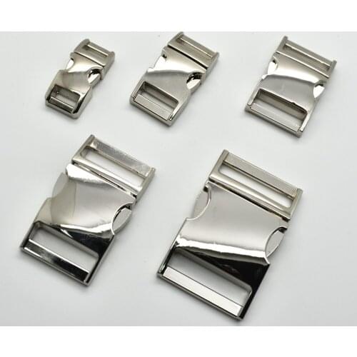 100pcs/pack Side Release Curved Metal Buckle for Bag DIY Paracord Buckles For Bracelet