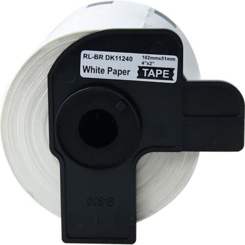 2 Rolls Label tape DK-11240 Label 102mm x 51mm 600pages/roall Continuous Compatible for Brother QL-1050/1060N/1100/1110NWB