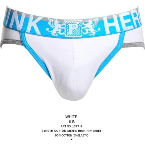 2018 Pink Hero Hot Men Briefs Underwear Cotton solid Briefs Men Underwear Cuecas Gay Underwear Shorts Pure color Briefs