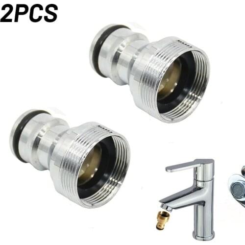 2pcs Faucet Adapter Garden Hose Brass Plug-in Coupling M22 IG M24 AG Connection For Garden Watering Tools Accessories