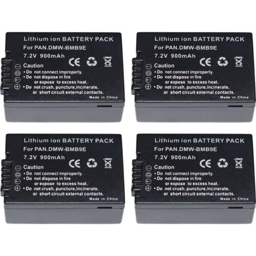 4x Battery for Panasonic DMW-BMB9PP BMB9 BMB9E Lumix DMC-FZ48 FZ40 FZ45 FZ150 FZ100 FZ47