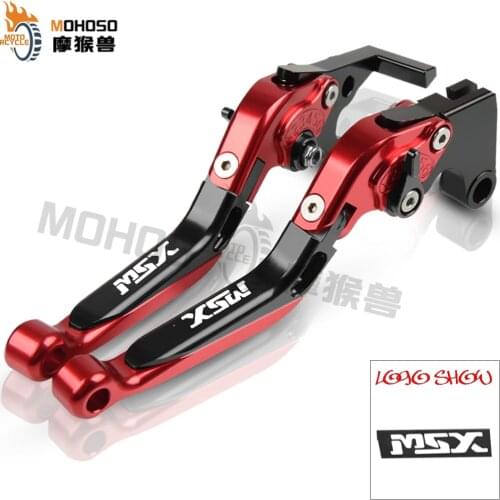 Motorcycle Accessories CNC Aluminum Folding Extendable adjustable Brake Clutch Levers For Honda MSX125 MSX 125 Grom 2014-2019