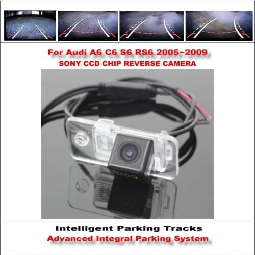 Car Intelligentized Reverse Camera For Audi A6/C6/S6/RS6 2005-2009 Rear View Backup Dynamic Guidance Tracks CAM