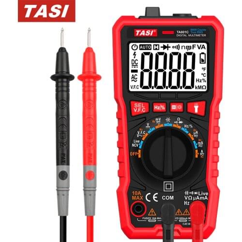 TASI Digital Multimeter Voltage Current Resistance Capacitance Tester TA801C