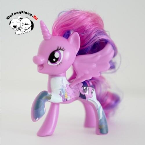 P8-119 Action Figures 8cm Little Cute Horse Model Doll Painted Twilight Sparkle Wings Anime Toys for Children