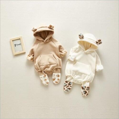 The babys thick hooded coat