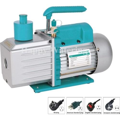2 Stage 3.5CFM Vacuum Pump 220V/110V 0.3pa HVAC AC Air tool Refrigeration Rotary Vane Pump R410a R134a R407C R22