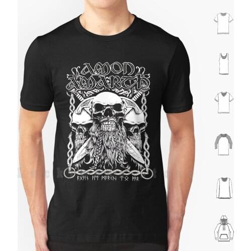 Viking Amarth T Shirt DIY Cotton Big Size S-6xl Amon Amarth Death Metal Heavy Metal Black Metal Skull Halloween Demon