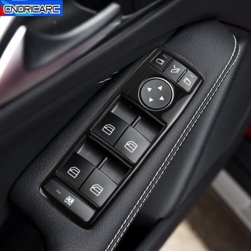 Stainless Steel Car Window Glass Lifting Buttons Frame Sticker For Mercedes Benz A B C E G CLA CLS GLE GLS GLA GLK ML GL Class