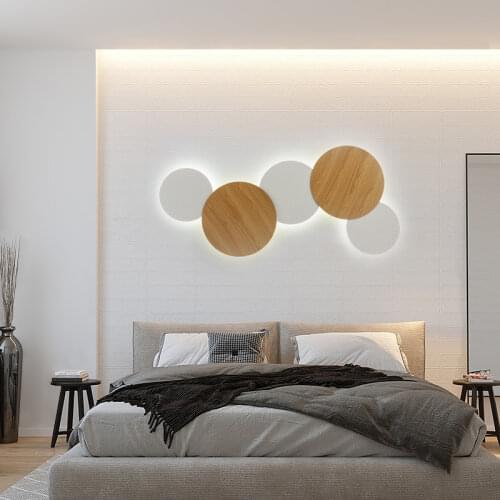 Indoor LED Round Wall Lamp Living Room Bedroom Bedside Wall Light Home Lighting Fixture Loft Stair Corridor Creative decoration
