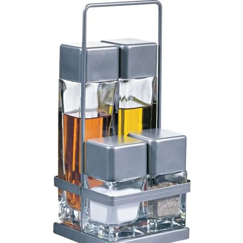 Bakkalit Off Oiler Sauce Container Standing Salt Pepper Sauce Pasabahce Kitchen Supplies Spice Lemon Sauce Door 4 piece