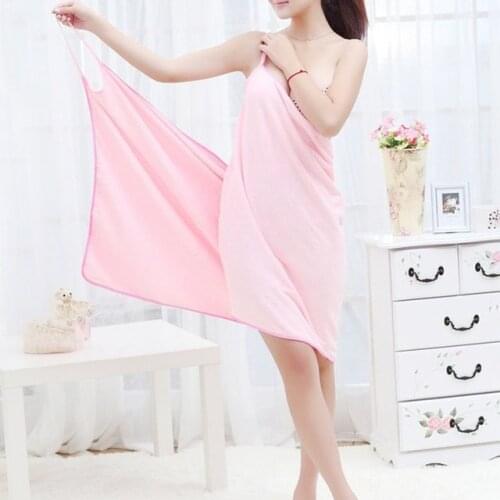 Soft microfiber towel dress Home Bathroom Towel Microfiber Soft Bathrobes Beach Spa Sauna Dress Body Wrap