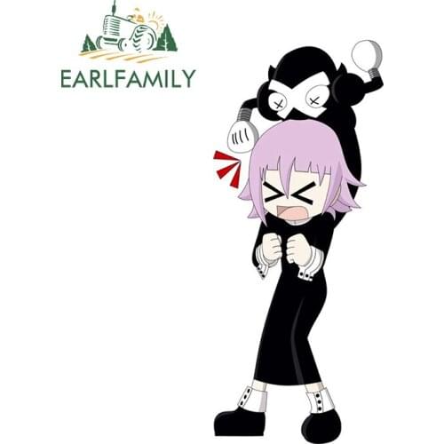 EARLFAMILY 13cm x 5.5cm for Soul Eater Anime Car Sticker Waterproof Sunscreen Decal Graffiti Motorcycle Windshield Decoration