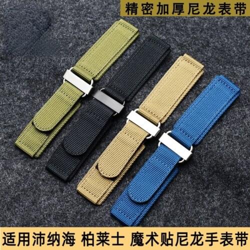 Outdoor Nylon Strap Hook and Loop Watch Band for Breitling Panerai Boqi BR Seiko Srpd79 Tudor Rolex Watch Strap 22 24mm