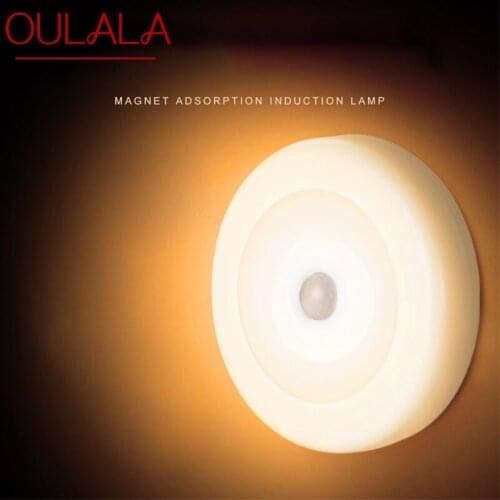 OULALA LED Night Light 2 Pack Intelligent Human Body Induction household Wireless For Corridor Aisle Wardrobe Bedroom Cabinet