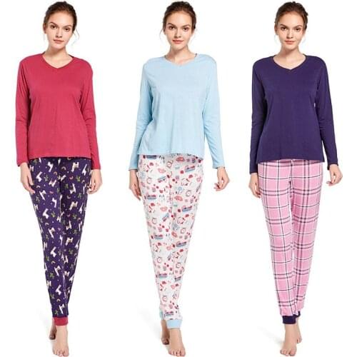 2021 New Ladies Pajamas Set Autumn and Winter Long-sleeved Trousers Cotton Cartoon Plus Size Loose Fat Homewear Womens Pajamas