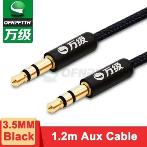 OFNPFTTH Aux Cable 3.5mm Audio Cable Car AUX Cable 1.2M Headphone Extension Cable