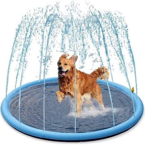 Pet Cooling Mat Sprinkler Pad Swimming Pool For Dogs Outdoor Inflatable Water Spray Pad Tub For Pet Kids Summer Cool Playing Mat