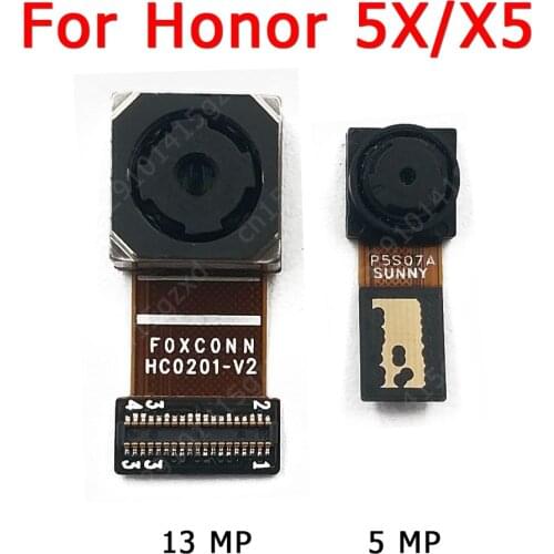 Original Front and Rear Back Camera For Huawei Honor 5X X5 GR5 Honor5X Main Facing Camera Module Flex Replacement Spare Parts