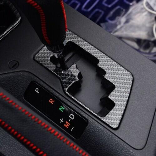 Carbon Fiber Gear Shift Panel Cover For Toyota RAV4 2016 Interior Car Gear Panel Surface Frame Trim For Toyota RAV4 2017 2018