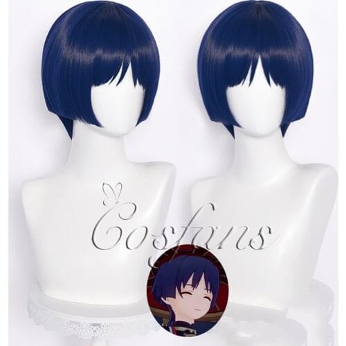 Game Genshin Impact Cosplay Halloween Scaramouche Cosplay Wig Genshin Impact Cosplay Wigs Heat Resistant Synthetic Wig Halloween