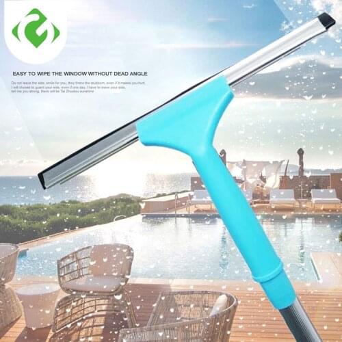 Household Glass Cleaning Long rod retractable aluminum rod portable scraper wall cleaning tool Rubber window cleaner Accessories
