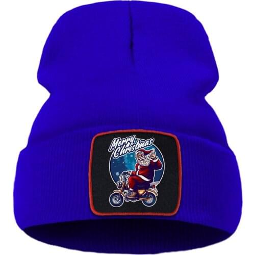 Cool Letter Santa Claus Christmas Prints Winter Hat Outdoor Casual Beanie Hat Warm Fashion Unisex Hats Comfort Creative Hats