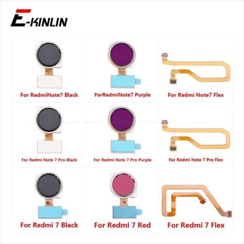 Touch ID Fingerprint Connection Sensor Scanner Connector Flex For Xiaomi Redmi Note 7 Pro Back Home Return Button Key Parts