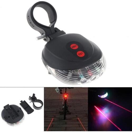 Bicycle Taillight Fashionable 7 Mode Long Service Time Compact 5LED Flashing Laser Bicycle Cycling Rear Backpack Night Taillight