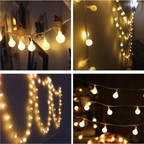 3M 6M 10M Battery Waterproof Fairy Garland LED Ball Decorative String Lights for Christmas Tree Wedding Home Indoor Decoration