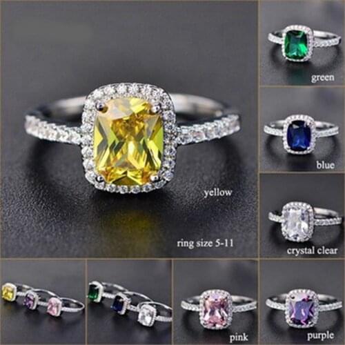 Geometry Cut Wedding Women Bridal Ring Band Gold Filled Classic Fashion Female Jewelry Gift