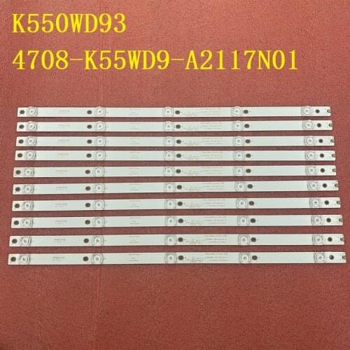 10pcs/set 5LED LED backlight bar K550WD93 4708-K55WD9-A2117N01 DH-LM55-S200