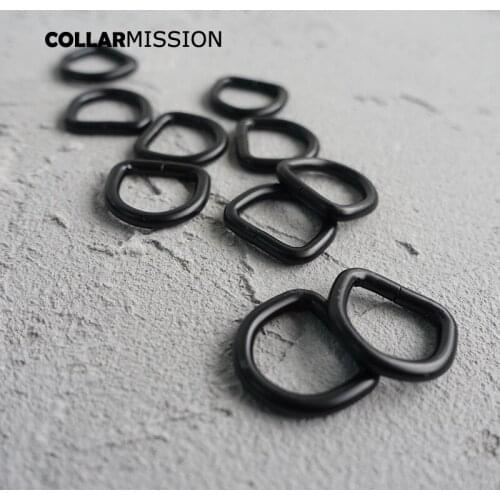 10pcs/lot 15mm Metal Non-Welded Plating Zinc Alloy D Rings For Backpacks Straps shoes Bags Cat Dog Collar DIY Accessories DK15H