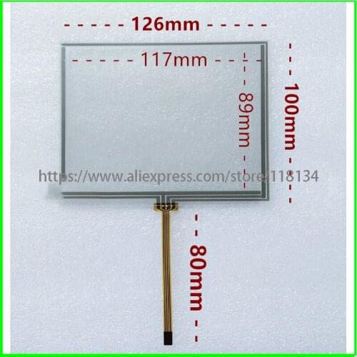 10pcs New For TM056KDH01 AT056TN53 V.1 Touch Digitizer 5.6 inch 4 wire Resistive Car navigation Touch Screen Panel 126mm*100mm