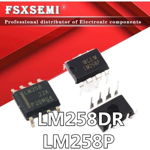 100pcs LM258P DIP-8 LM258 SOP LM258N DIP LM258DR SOP-8 DUAL OPERATIONAL AMPLIFIERS IC
