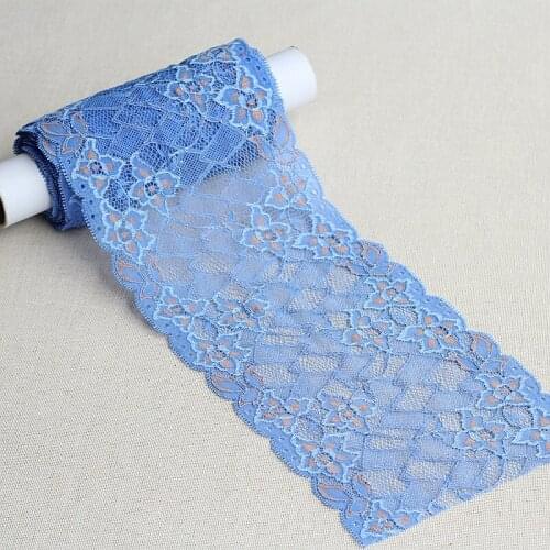 2Yards Blue Exquisite Elastic stretch Lace Trim High Quality Lace Fabric DIY Craft&Sewing Dress Clothing Accessories