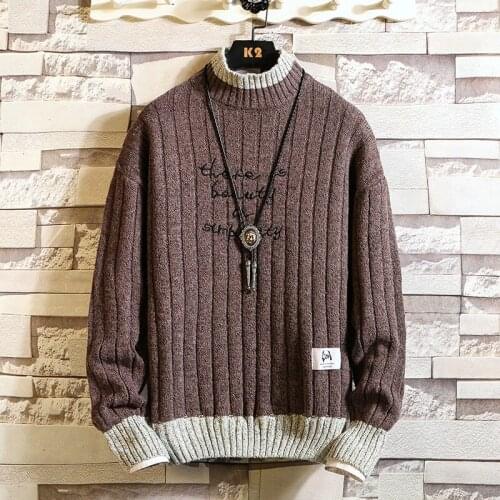 2020 New Winter Thick Warm Sweater Men Fashion Long Sleeve Turtleneck Mens Pullover Sweaters High Quality Keep Warm Pull Homme