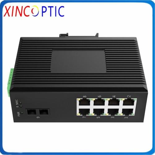 8POE 10/100M IEEE802.3af/at+1SFP, excluding SFP,8x10/100Base-T + 1x1000Base-X SFP 8xPoE Megabit Gigabit Industrial Switch
