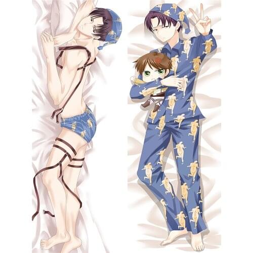 Anime Attack on Titan Shingeki no Kyojin characters Eren Jaeger otaku Dakimakura throw pillow cover Hugging Body pillowcase